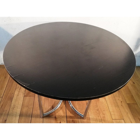 Image 1 of Table vintage en bois laqué noir