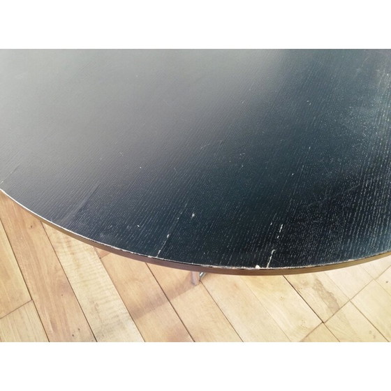 Image 1 of Table vintage en bois laqué noir