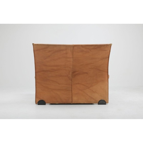 Image 1 of Paire de fauteuils vintage en cuir de chameau par Titiana Ammannati et Giampiero Vitelli pour Brunati, 1970