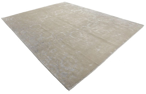 Designer Tapis Moderne Viscose Avec Brillant De Soie Pièce D'art 388 X 309 Cm