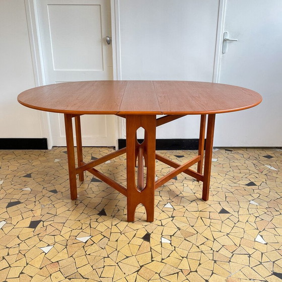 Image 1 of Table scandinave vintage avec abattants en teck, 1960s