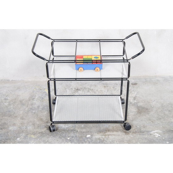 Image 1 of Chariot de service de bar vintage par tjerk reijenga pour pilastro, 1980