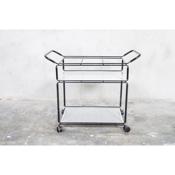 Image 1 of Chariot de service de bar vintage par tjerk reijenga pour pilastro, 1980
