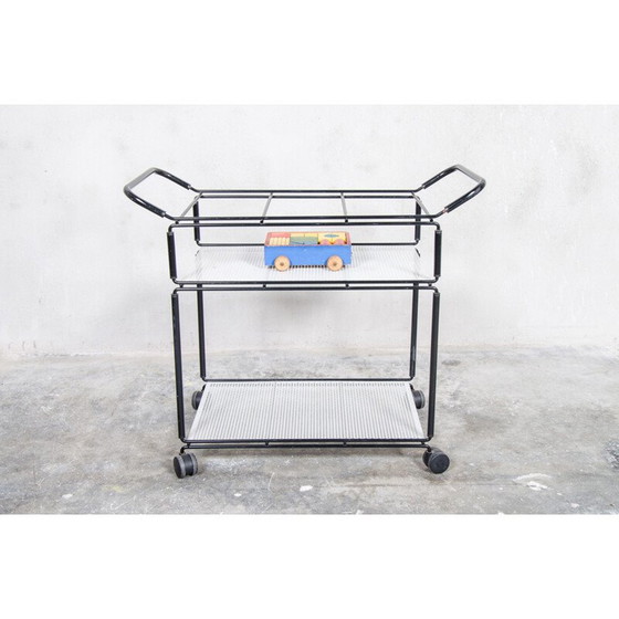 Image 1 of Chariot de service de bar vintage par tjerk reijenga pour pilastro, 1980
