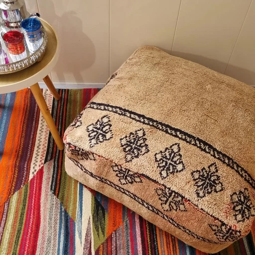 Authentique Pouf Berbère fait à la main au Maroc