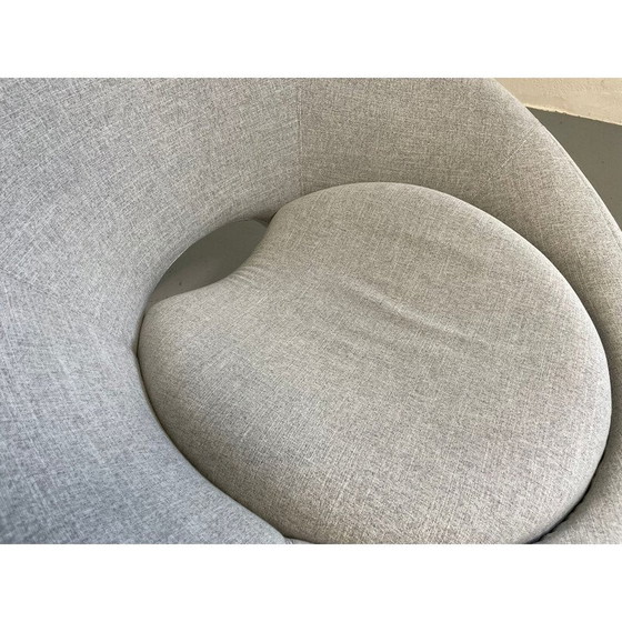 Image 1 of Fauteuil pivotant vintage en acier et tissu par Manzoni et Tapinassi pour Arkeetipo, Italie 2004