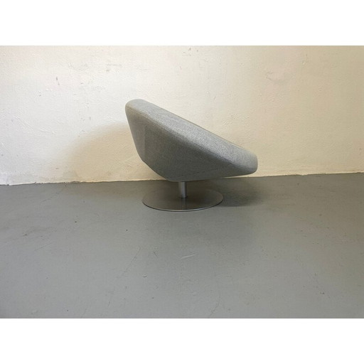 Fauteuil pivotant vintage en acier et tissu par Manzoni et Tapinassi pour Arkeetipo, Italie 2004