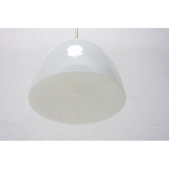 Image 1 of Lampe suspendue vintage Bauhaus avec tige en laiton, Tchécoslovaquie 1930