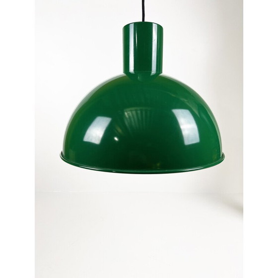 Image 1 of Lampe suspendue vintage danoise Maxi Bunker verte par Jo Hammerborg pour Fog and Morup, 1970