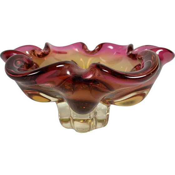Image 1 of Bol en verre d'art vintage par Josef Hospodka pour Chribska Glassworks 1960s