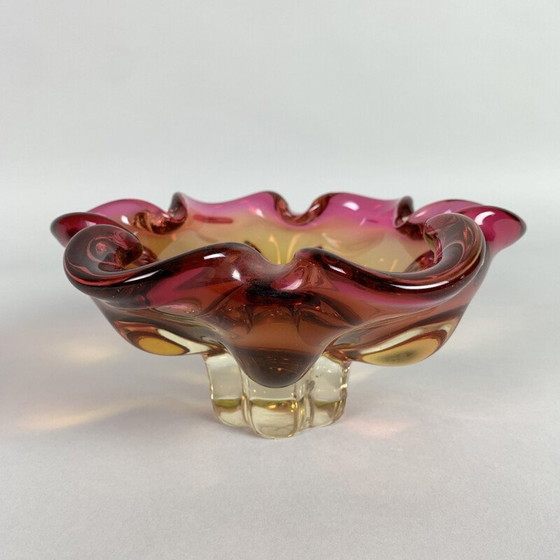 Image 1 of Bol en verre d'art vintage par Josef Hospodka pour Chribska Glassworks 1960s