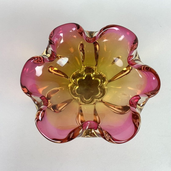 Image 1 of Bol en verre d'art vintage par Josef Hospodka pour Chribska Glassworks 1960s