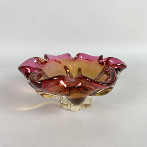 Image 1 of Bol en verre d'art vintage par Josef Hospodka pour Chribska Glassworks 1960s