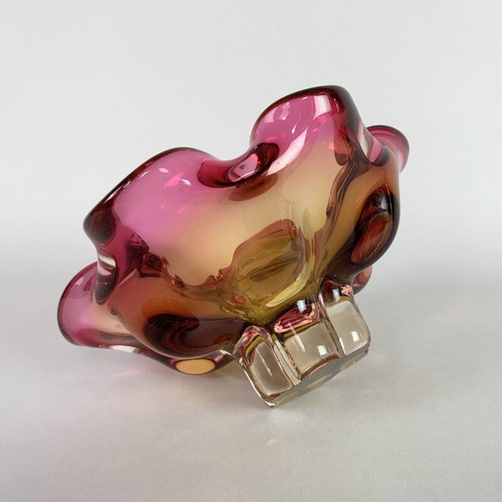 Image 1 of Bol en verre d'art vintage par Josef Hospodka pour Chribska Glassworks 1960s