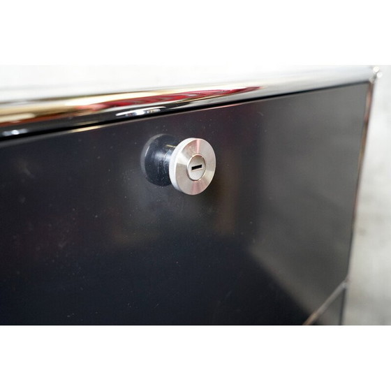 Image 1 of Armoire murale vintage anthracite de Fritz Haller, Suisse 1980