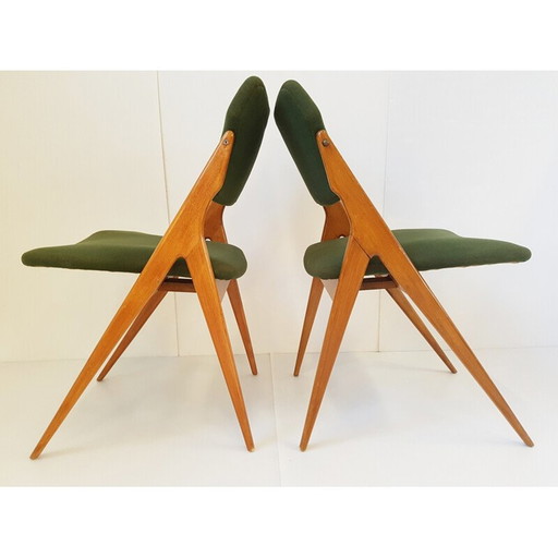 Paire de chaises vintage de Gérard Guermonprez pour Godfrid, 1950