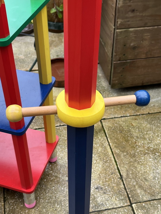 Image 1 of Pierre Sala Vintage Pencil Design : Bibliothèque & Porte-manteau (Modèle Clairefontaine / 1980)