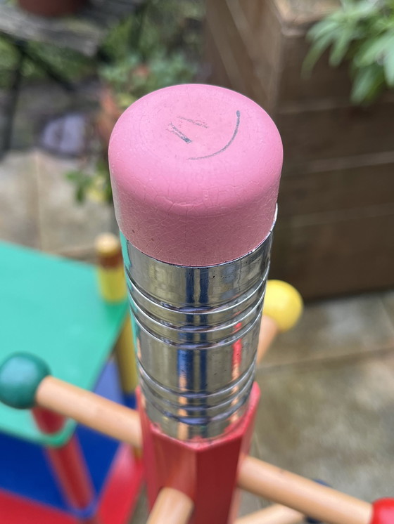 Image 1 of Pierre Sala Vintage Pencil Design : Bibliothèque & Porte-manteau (Modèle Clairefontaine / 1980)