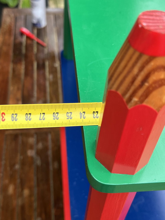 Image 1 of Pierre Sala Vintage Pencil Design : Bibliothèque & Porte-manteau (Modèle Clairefontaine / 1980)