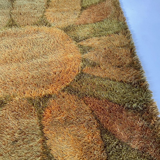 Image 1 of Tapis vintage en laine Rya par Ritva Puotila pour Finnrya Oy Ab, Finlande années 1950