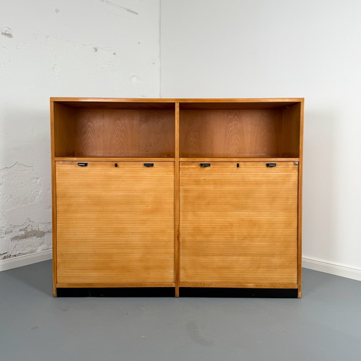 Armoire à rideau double des années 50