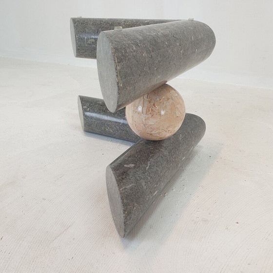 Image 1 of Table basse vintage en pierre fossile, 1980