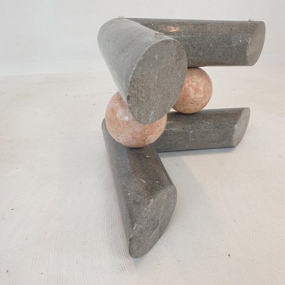 Image 1 of Table basse vintage en pierre fossile, 1980