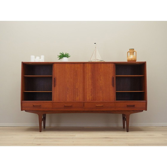 Image 1 of Buffet haut vintage en teck par Børge Seindal, 1960s