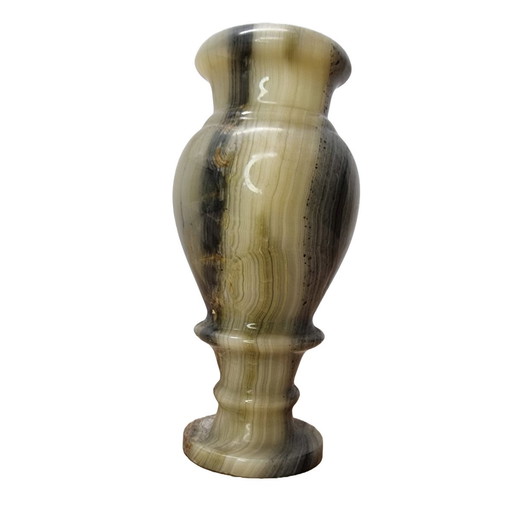 Vase vintage en marbre onyx
