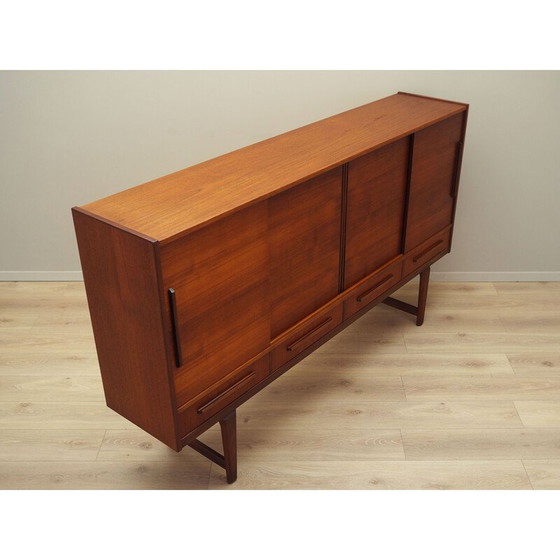 Image 1 of Buffet haut vintage en placage de teck pour PMJ Viby, Danemark 1960