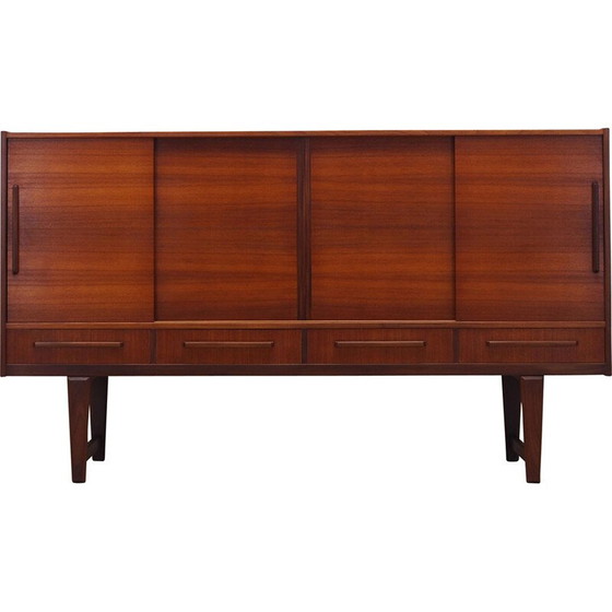 Image 1 of Buffet haut vintage en placage de teck pour PMJ Viby, Danemark 1960