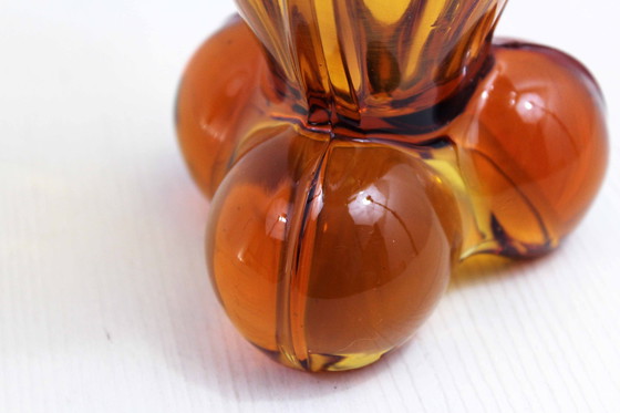 Image 1 of Vase Art Deco En Verre Ambré 1930