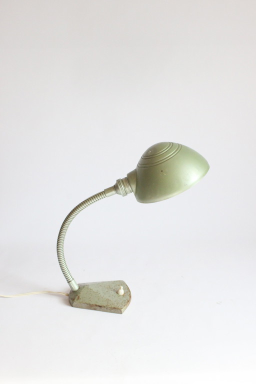 Lampe de bureau à col de cygne en métal flexible Erpé, Belgique 1930S