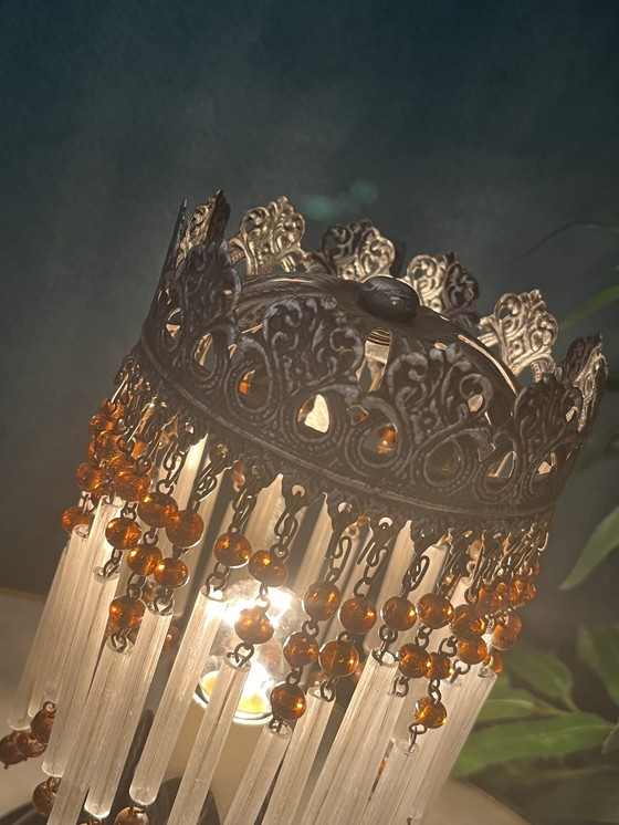 Image 1 of Lot de 2 lampes de table style 1920, verre opale vintage !