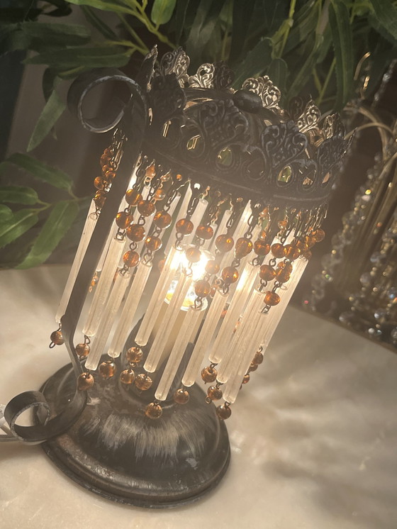 Image 1 of Lot de 2 lampes de table style 1920, verre opale vintage !
