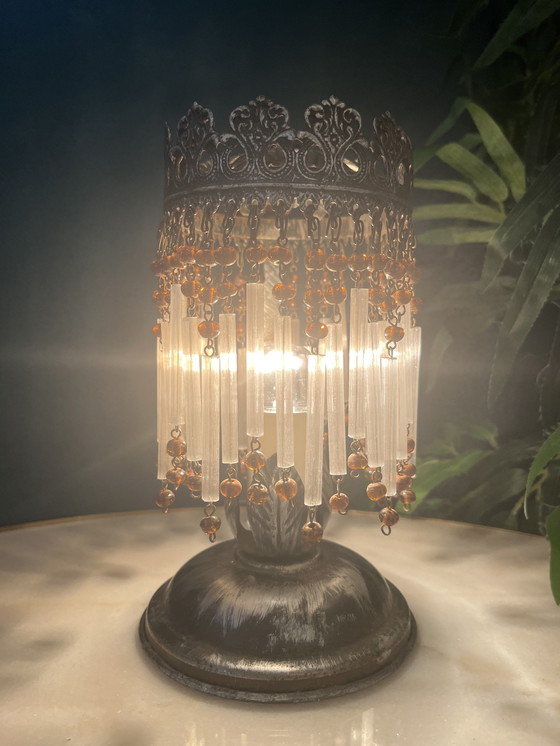 Image 1 of Lot de 2 lampes de table style 1920, verre opale vintage !