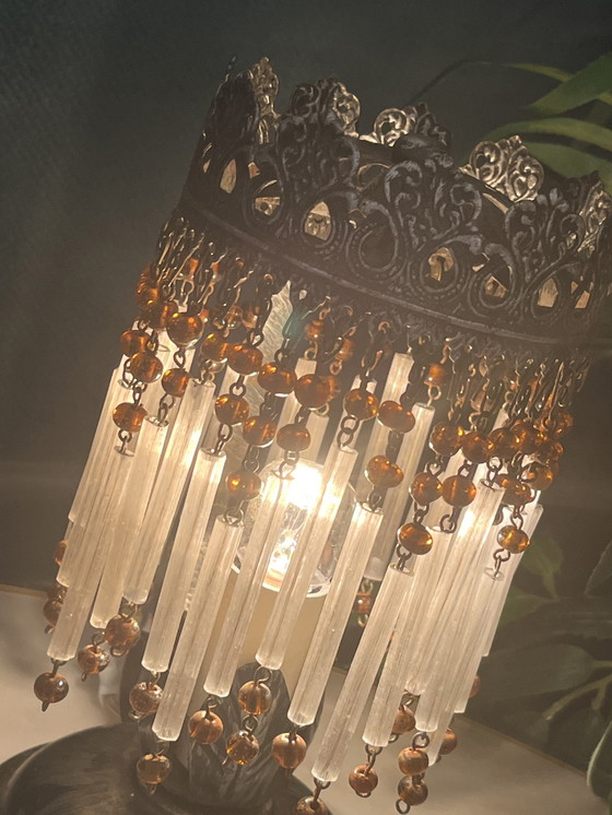 Image 1 of Lot de 2 lampes de table style 1920, verre opale vintage !