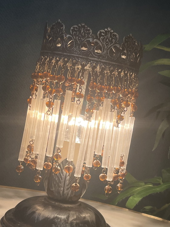 Image 1 of Lot de 2 lampes de table style 1920, verre opale vintage !