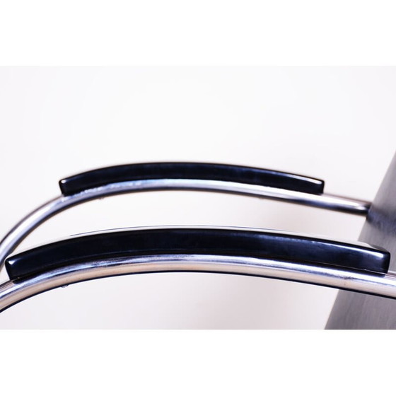 Image 1 of Fauteuil vintage en cuir noir de Mucke-Melder, années 1930