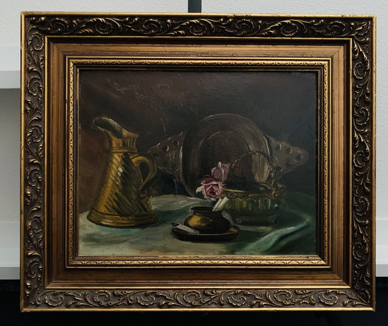 Image 1 of J.H. Sorrel : "Cruche, bol à vin et pot à cigarettes. Signé à la main et en bon état.