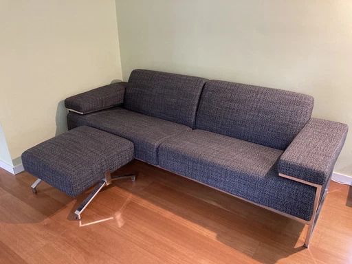 Harvink Bench 3 Seater Plus Pouff Clou