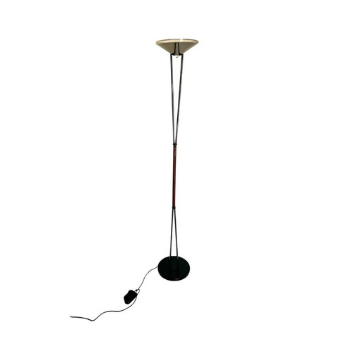 1x Lampadaire en verre de Murano et acier de 1980 par Prearo, Italie