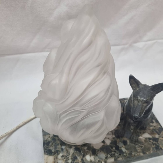 Image 1 of Lampe Art Deco Marbre Chien