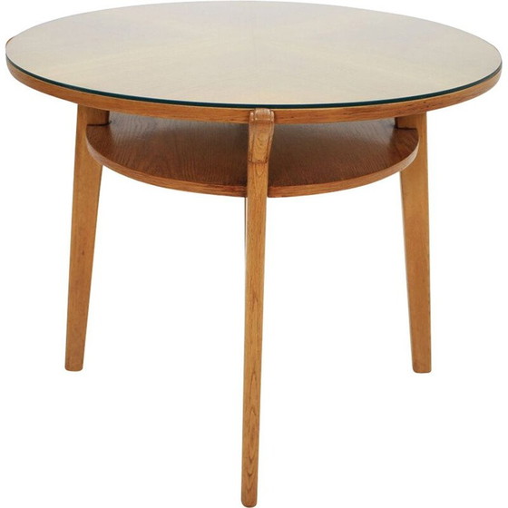 Image 1 of Table basse vintage en hêtre par Interier Praha, Tchécoslovaquie