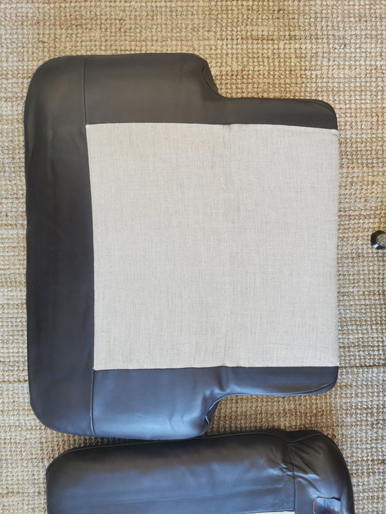 Image 1 of 2X Fauteuils 'Kangourou' De Sede Avec 1 Tabouret Par Hans Eichenberger