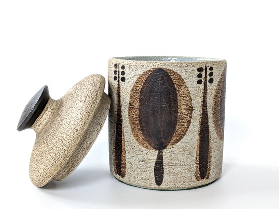 Image 1 of Boite a couvercle en ceramique | Peter Müller For Sgrafo | 1970's West German Pottery