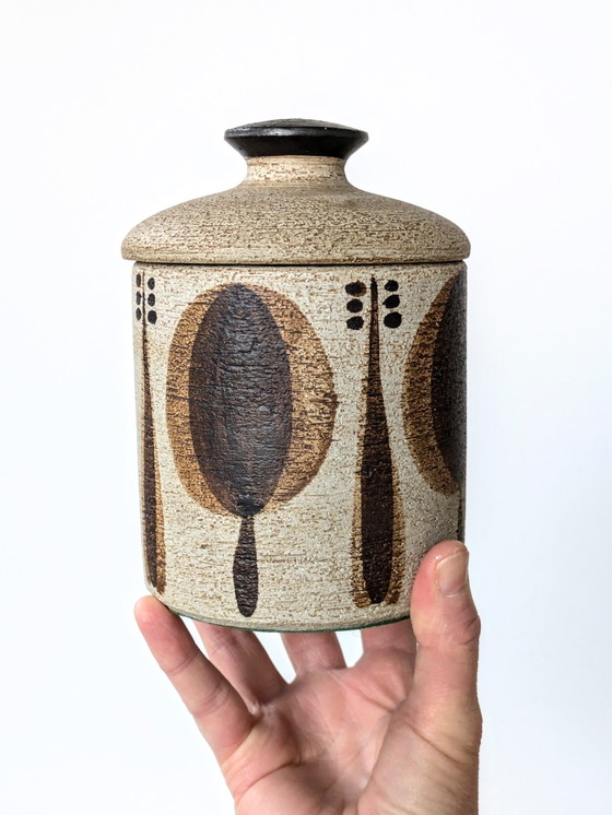 Image 1 of Boite a couvercle en ceramique | Peter Müller For Sgrafo | 1970's West German Pottery