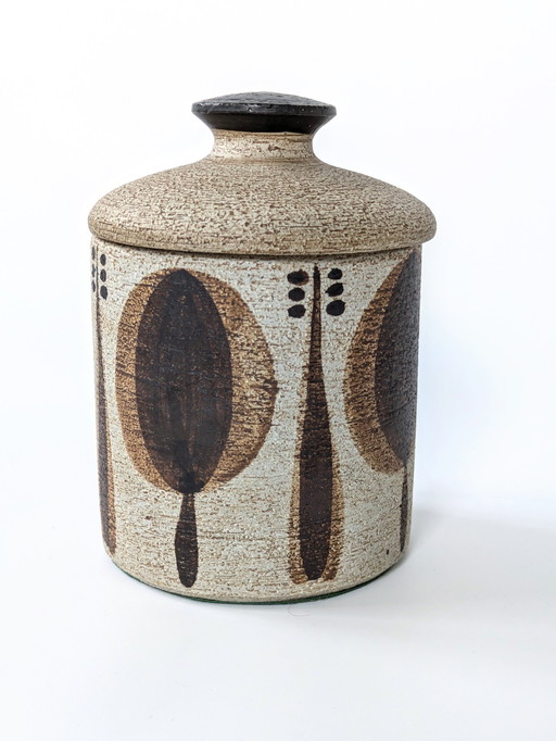 Boite a couvercle en ceramique | Peter Müller For Sgrafo | 1970's West German Pottery