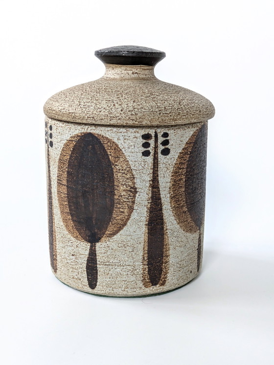 Image 1 of Boite a couvercle en ceramique | Peter Müller For Sgrafo | 1970's West German Pottery