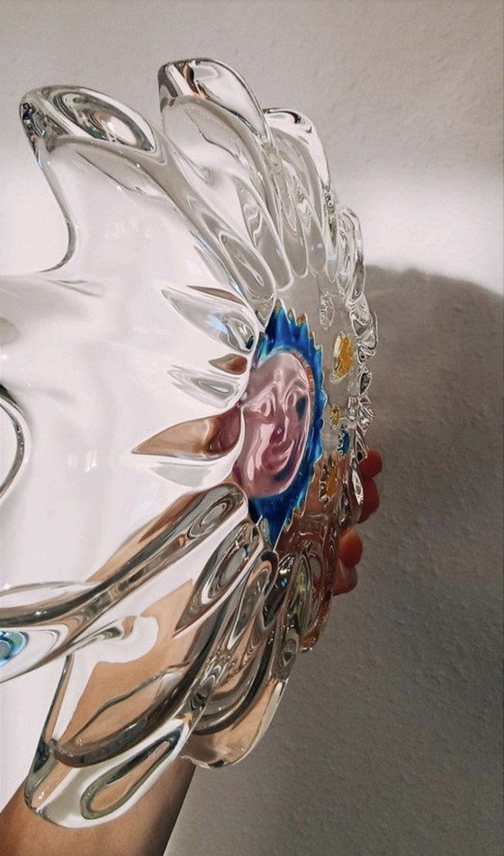 Image 1 of Vintage Walther Cristalline Coupelle en verre en forme d'étoile